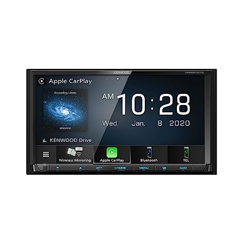 KENWOOD DMX9707S 6.95-Inch Capacitive Touch Screen, Car Stereo, Wired and Wireless CarPlay and Android Auto, Bluetooth, AM/FM Radio, MP3 Player, USB Port, Double DIN, 13-Band EQ, SiriusXM KENWOOD DMX9707S 6.95-Inch Capacitive Touch Screen, Car Stereo, Wired and Wireless CarPlay and Android Auto, Bluetooth, AM/FM Radio, MP3 Player, USB Port, Double DIN, 13-Band EQ, SiriusXM